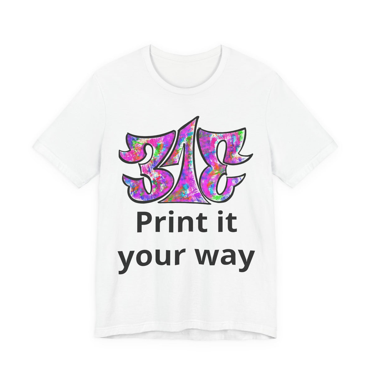 Big Colorful Psychedelic Graphic T-Shirt