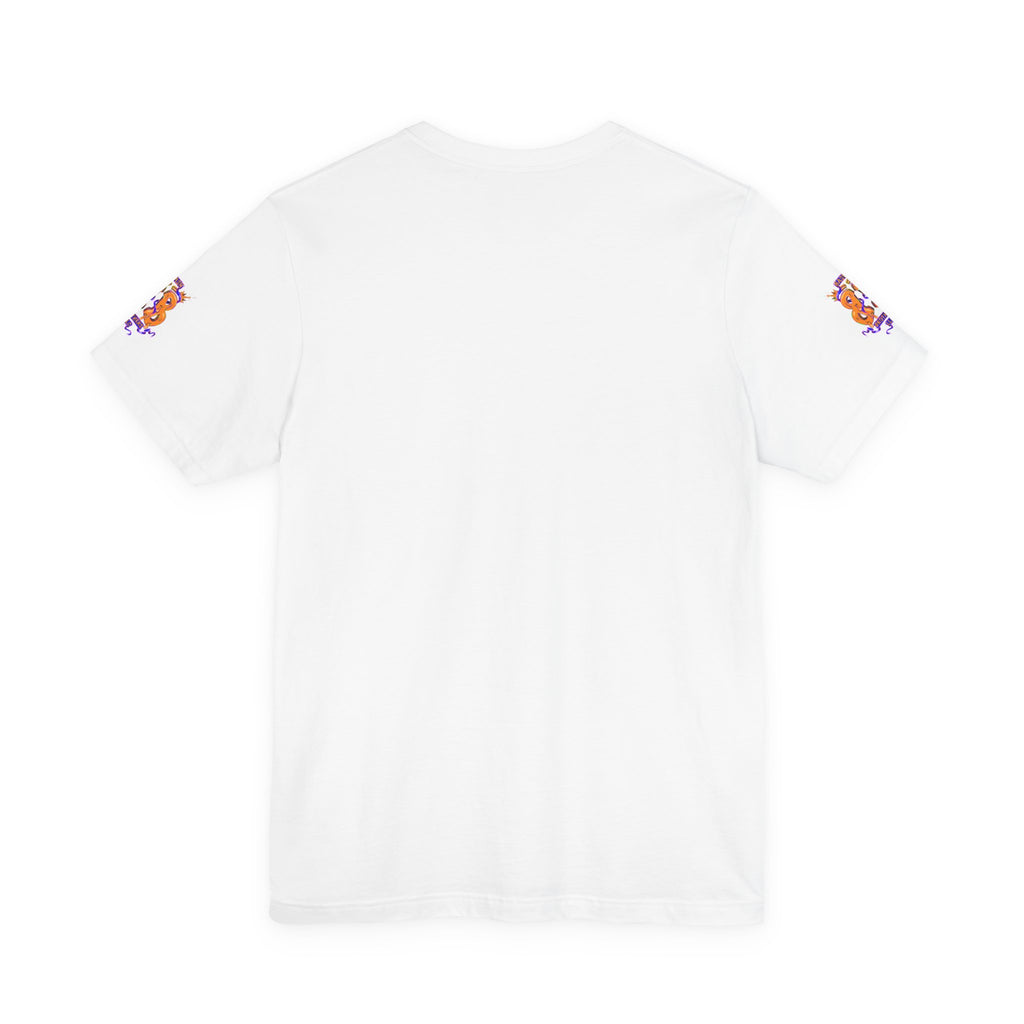 Chess Knight Graphic Tee — Purple Knight on Checkerboard