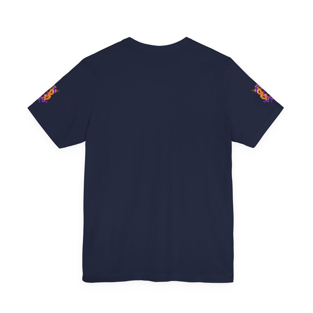 Chess Knight Graphic Tee — Purple Knight on Checkerboard